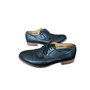 Florsheim Mens Black Leather Derby Shoes Plain Toe Oxford 14193-001 Size 10 D
